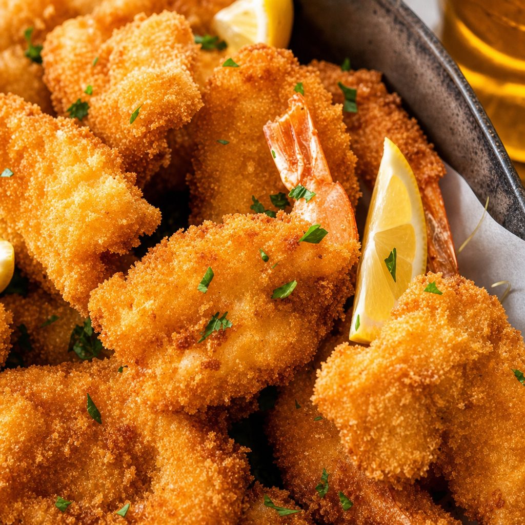 12 BREADED BUTTERFLY SHRIMP.